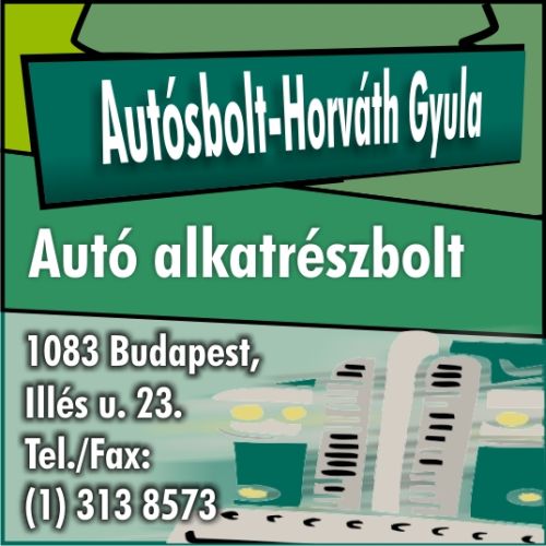 AUTÓSBOLT - HORVÁTH GYULA