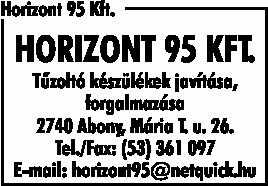 HORIZONT 95 KFT.