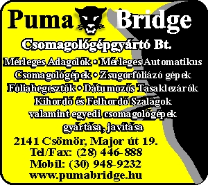 PUMA BRIDGE CSOMAGOLÓGÉPGYÁRTÓ BT.