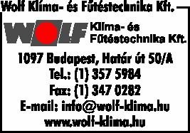 WOLF KLÍMA- ÉS FŰTÉSTECHNIKA KFT.